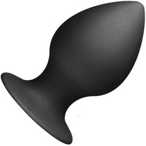 Анальная пробка Medium Silicone Anal Plug - 10 см, цвет черный - XR Brands