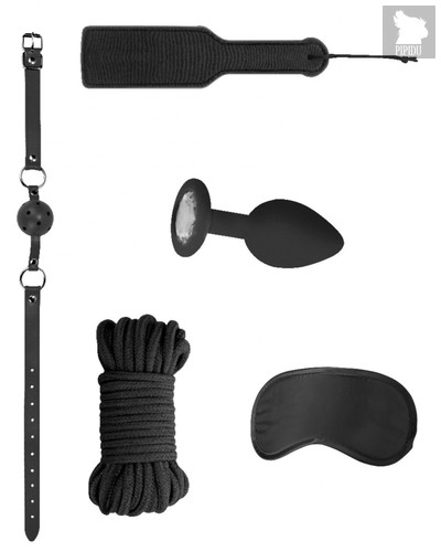 Черный игровой набор Introductory Bondage Kit №5, цвет черный - Shots Media