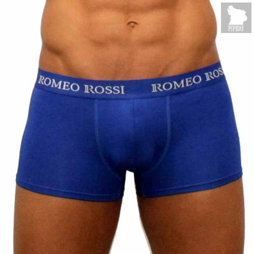 Мужские трусы боксеры синие, цвет синий - Romeo Rossi