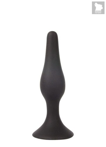 Чёрная анальная пробка Sex Expert - 9,5 см., цвет черный - Bioritm