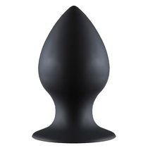 Чёрная анальная пробка Thick Anal Plug Medium - 9,5 см - Lola Toys