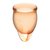 Набор оранжевых менструальных чаш Feel confident Menstrual Cup, цвет оранжевый - Satisfyer