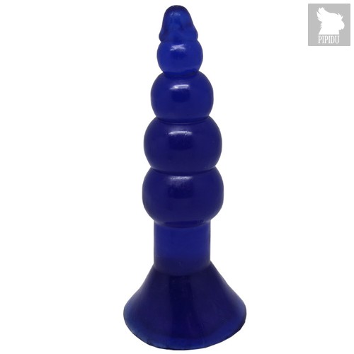 Синяя анальная ёлочка - 17 см, цвет синий - Eroticon