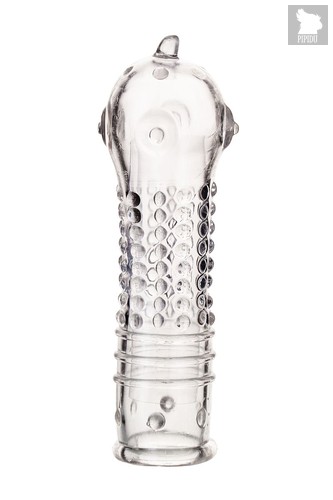 Прозрачная закрытая насадка на пенис TOYFA A-Toys - 14,7 см, цвет прозрачный - Toyfa