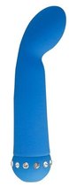 Голубой вибратор SPARKLE SUCCUBI BLISS G VIBE - 14,2 см., цвет голубой - Howells