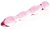 Розовый фаллоимитатор-ёлочка из прозрачного стекла - 17 см, цвет розовый - Sexus
