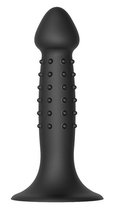 Черный анальный фаллоимитатор NUBBED PLUG - 13,5 см., цвет черный - Dream toys