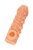 Телесная закрытая насадка с пучками шишечек Cock Sleeve 009 Size M - 15,6 см., цвет телесный - Kokos