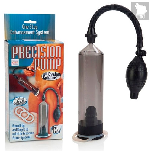 Вакуумная помпа Precision Pump With Enhancer, цвет серый - California Exotic Novelties