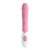 Нежно-розовый вибратор с клиторальным отростком Peter - 19,2 см., цвет розовый - Baile