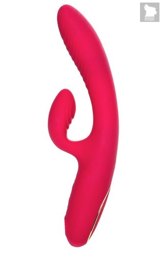 Ярко-розовый вибратор-кролик с вакуум-волновой стимуляцией Enila - 23 см., цвет розовый - Jos