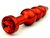 Анальная ёлочка с красным кристаллом - 11,2 см, цвет красный - 4sexdreaM