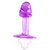 Фиолетовая анальная пробка с фаллической головкой - 9 см - SEXTOY