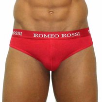 Трусы мужские брифы красные, цвет красный - Romeo Rossi