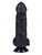 Черный вибратор-реалистик на присоске №26 - 19,5 см., цвет черный - МиФ