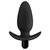 Черная анальная вибропробка Silicone Saddle Plug - 12,1 см., цвет черный - Blush Novelties