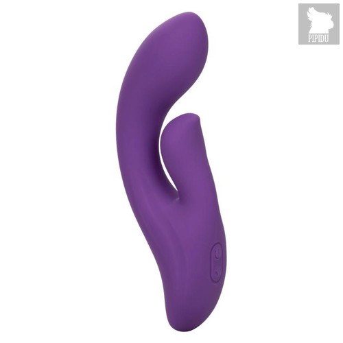 Фиолетовый вибратор-кролик Stella Liquid Silicone Dual Pleaser - 17,25 см., цвет фиолетовый - California Exotic Novelties