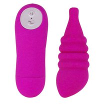 Вибропуля Pleasure Shell с рёбрышками и выносным пультом управления, цвет фиолетовый - Baile