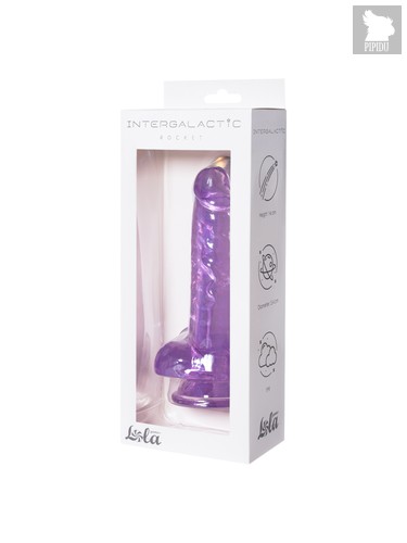 Прозрачный дилдо Intergalactic Rocket Purple 7083-02lola, цвет фиолетовый - Lola Toys