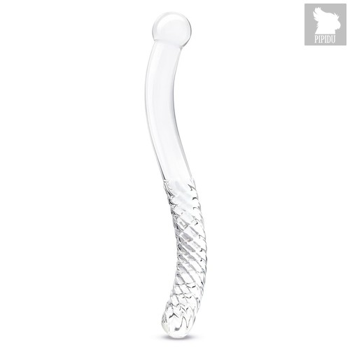 Стеклянный фаллоимитатор 11’’ Glass Pelvic Wand Double Ended - 28 см., цвет прозрачный - Gläs