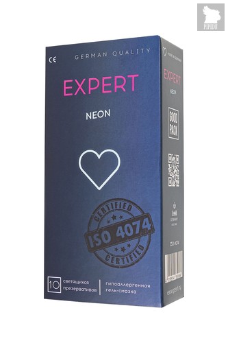 Светящиеся в темноте презервативы EXPERT Neon - 10 шт. - expert