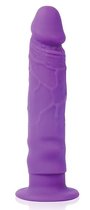 Фиолетовый реалистичный фаллоимитатор на присоске - 12 см., цвет фиолетовый - Bior toys
