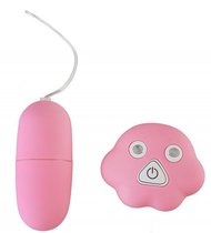 Розовое виброяйцо на шнурке с пультом управления, цвет розовый - МиФ