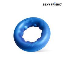 Синее эрекционное кольцо без вибрации, цвет синий - Sexy friend