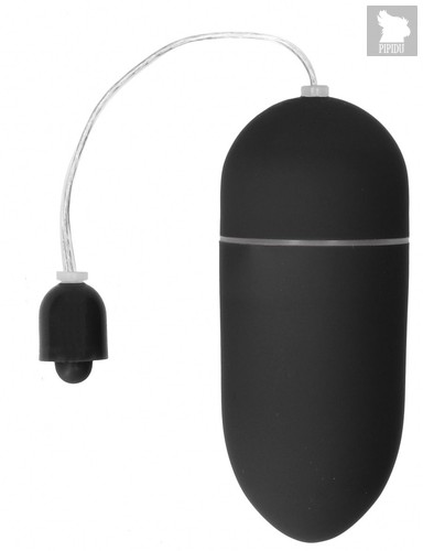 Черное гладкое виброяйцо Vibrating Egg - 8 см., цвет черный - Shots Media