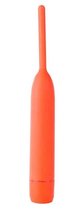 Оранжевый вибромассажер из силикона Delight - 18,5 см., цвет оранжевый - Nanma (NMC)