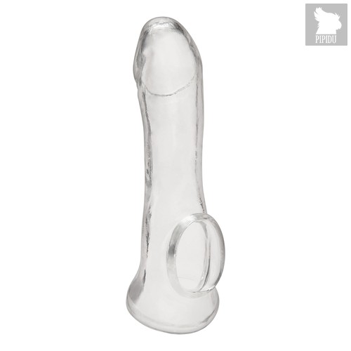 Прозрачная насадка на пенис Transparent Penis Enhancing Sleeve Extension - 15,9 см., цвет прозрачный - Blue Line