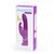 Лиловый вибратор-кролик Curve Rechargeable Rabbit Vibrator - 25,4 см., цвет лиловый - Happy rabbit