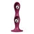 Малиновый фаллоимитатор Double Ball-R - 17,8 см., цвет малиновый - Satisfyer