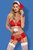 Комплект игривой Санты Santacutie set, цвет красный, размер L-XL - Obsessive