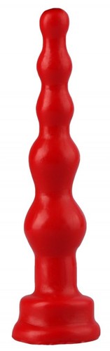 Красный анальный стимулятор-ёлочка - 14,5 см., цвет красный - МиФ