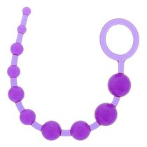 Фиолетовая анальная цепочка PLEASURE BEADS ANAL ROD - 32 см., цвет фиолетовый - Dream toys