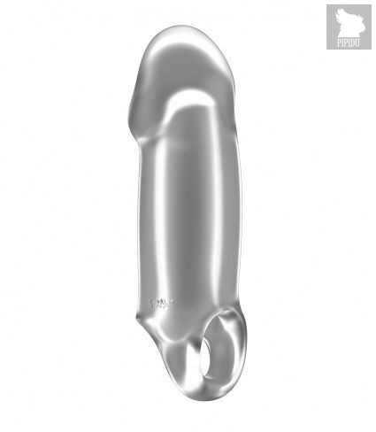 Прозрачная насадка Stretchy Thick Penis Extension No.37, цвет прозрачный - Shots Media