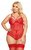 Роскошное боди с кружевом Amanda, цвет красный, XL - SoftLine Collection (SLC)