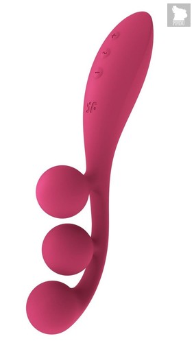 Розовый тройной вибромассажёр Tri Ball 1, цвет розовый - Satisfyer