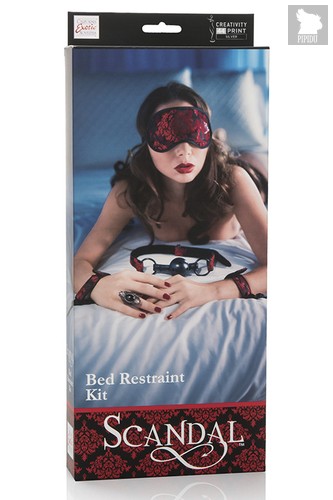 Комплект интимный SCANDAL BED RESTRAINT KIT, цвет черный - California Exotic Novelties