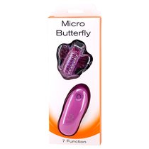 Вибромассажер-бабочка на пульте MICRO BUTTERFLY, цвет розовый - Seven Creations
