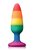 Разноцветная анальная втулка RAINBOW ANAL PLUG MEDIUM - 14 см., цвет разноцветный - Dream toys