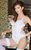 Боди Alessia с бантиками по всей длине, цвет белый, M-L - SoftLine Collection (SLC)