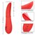 Красный вибромассажер Laguna Beach Lover с функцией «мерцающий язычок» - 20,25 см., цвет красный - California Exotic Novelties