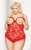 Боди Bona с открытой грудью, цвет красный, 2XL - SoftLine Collection (SLC)