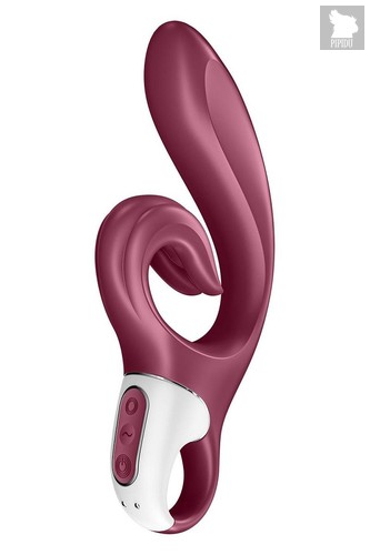 Бордовый вибратор-кролик Love me - 21,2 см., цвет бордовый - Satisfyer