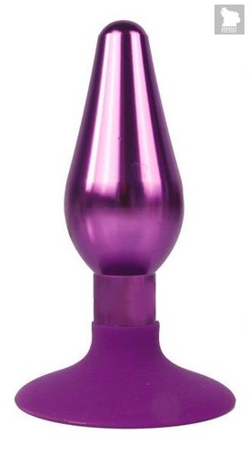 Фиолетовая конусовидная анальная пробка - 10 см., цвет фиолетовый - Bioritm
