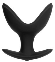 Черная анальная пробка-эспандер Split 6 - 10,5 см., цвет черный - Shots Media