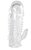 Прозрачная гелевая насадка с шипами и клиторальным отростком - 13 см, цвет прозрачный - Toyfa