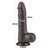 Коричневый фаллоимитатор-реалистик 8 Sliding Skin Dual Layer Dong - 20 см., цвет коричневый - LoveToy